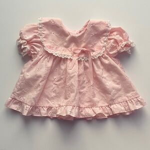Adorable Pink Baby Top with Lace Details